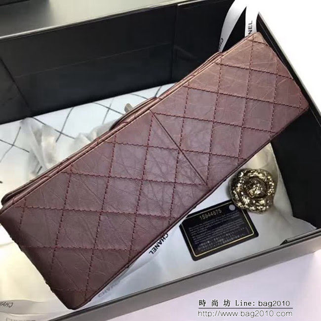 香奈兒CHANEL 226 進口大象紋胎牛皮金銀扣單肩斜挎鏈條包 DSC2032